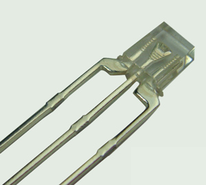 2*3*4MM紅藍雙色共陰透明發光二極管 直插LED燈珠